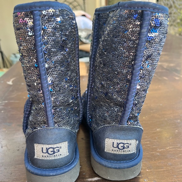 UGG Kids Sparkle Boots - Dark Blue - Picture 1 of 5